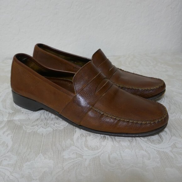 Cole Haan Country Crafted in Italy Brown Leather Penny Loafers 10 Med main image 15